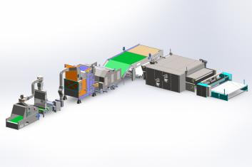 Производствена линия за производство на HJ-полиестерна потока